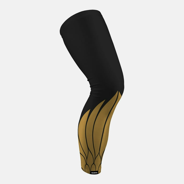 Calf Compression Sleeves (2-Pack), Black/Gold