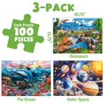 thumbnail image 2 of Puzles BenBen, paquete de 3 unidades, dinosaurios para niños de 4 a 6 años, 2 of 9