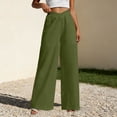 thumbnail image 6 of JUSLIO Linen Pants for Women Casual Comfort Waist Elastic Waist with Pockets Fashion Straight Pants, 6 of 6