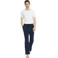 thumbnail image 3 of VULCANODON Mens Cotton Pajama Pants, Soft Lightweight Sleep Pj Bottoms Lounge Pant with Pockets(Navy,XL), 3 of 5