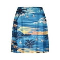 thumbnail image 3 of Feancey High Waisted Skorts for Women Dressy Casual Palm Tree Print Tennis Skirts Summer Tummy Control Yoga Shorts Stretch Athletic Golf Skirt Blue S, 3 of 5