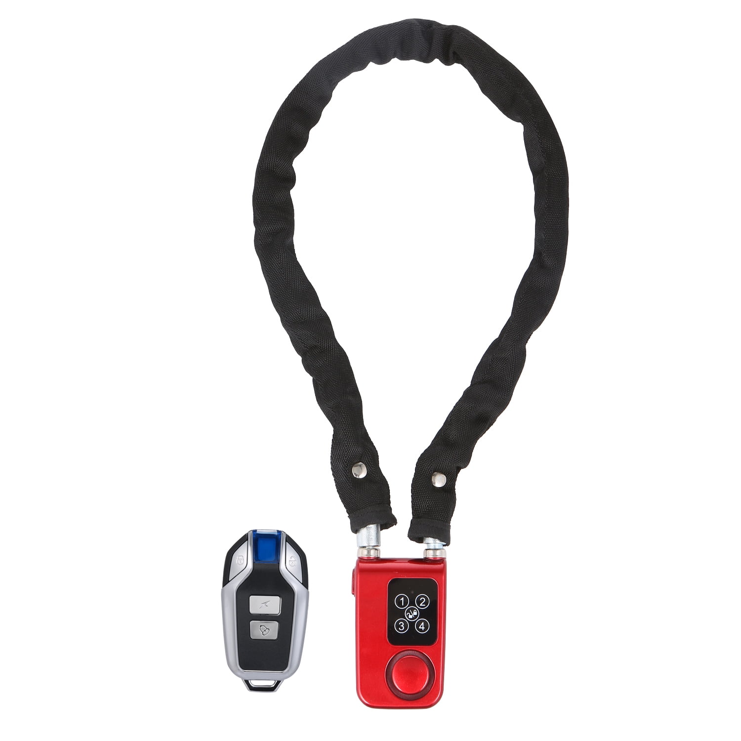 Bicycle Lock Waterproof 80cm Wire Rope Chain Lock 110dB Alarm Wireless