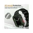 thumbnail image 2 of Apple Watch Case, Rugged Case Compatible with Apple Watch Case Series 9/8/7/6/SE/5/4 40mm/41mm/44mm/45mm, Soft TPU Shockproof Bumper Drop Proof Protective Cover for Series (Green), 2 of 5