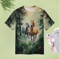 thumbnail image 5 of Cool Horse Women T-Shirt Classic O Neck T-Shirts Short-Sleeve Trendy Animal Print Design Tshirt Casual Clothing, 5 of 5