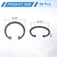 thumbnail image 2 of 50 Pack 1-3/16"(30mm) Retaining Ring Circlip, Snap Rings C-Clips, Black, 2 of 6
