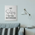 thumbnail image 2 of Stupell Industries No Selfies Funny Word Bathroom Black And White Design Canvas Wall Art by Lettered and Lined, 2 of 6