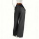 thumbnail image 5 of Pincandy Women's Solid Color Stretch Denim Leggings - Low Waist, 2 Pockets, Loose Wide Leg Fit, Perfect for Gym, Workout & Casual Wear, 5 of 7