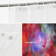 thumbnail image 4 of Red Modern Galaxy Decor Shower Curtain Romantic Purple Abstract Starry Sky QuickDrying Waterproof Polyester Fiber with Plastic Rings into a Cosmic Wonderland (72"x36), 4 of 6