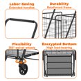 thumbnail image 4 of Bigger Super Jumbo Grocery Cart In Antique Black With Double Basket And 360 Degree Rolling Swivel Wheels, 4 of 10