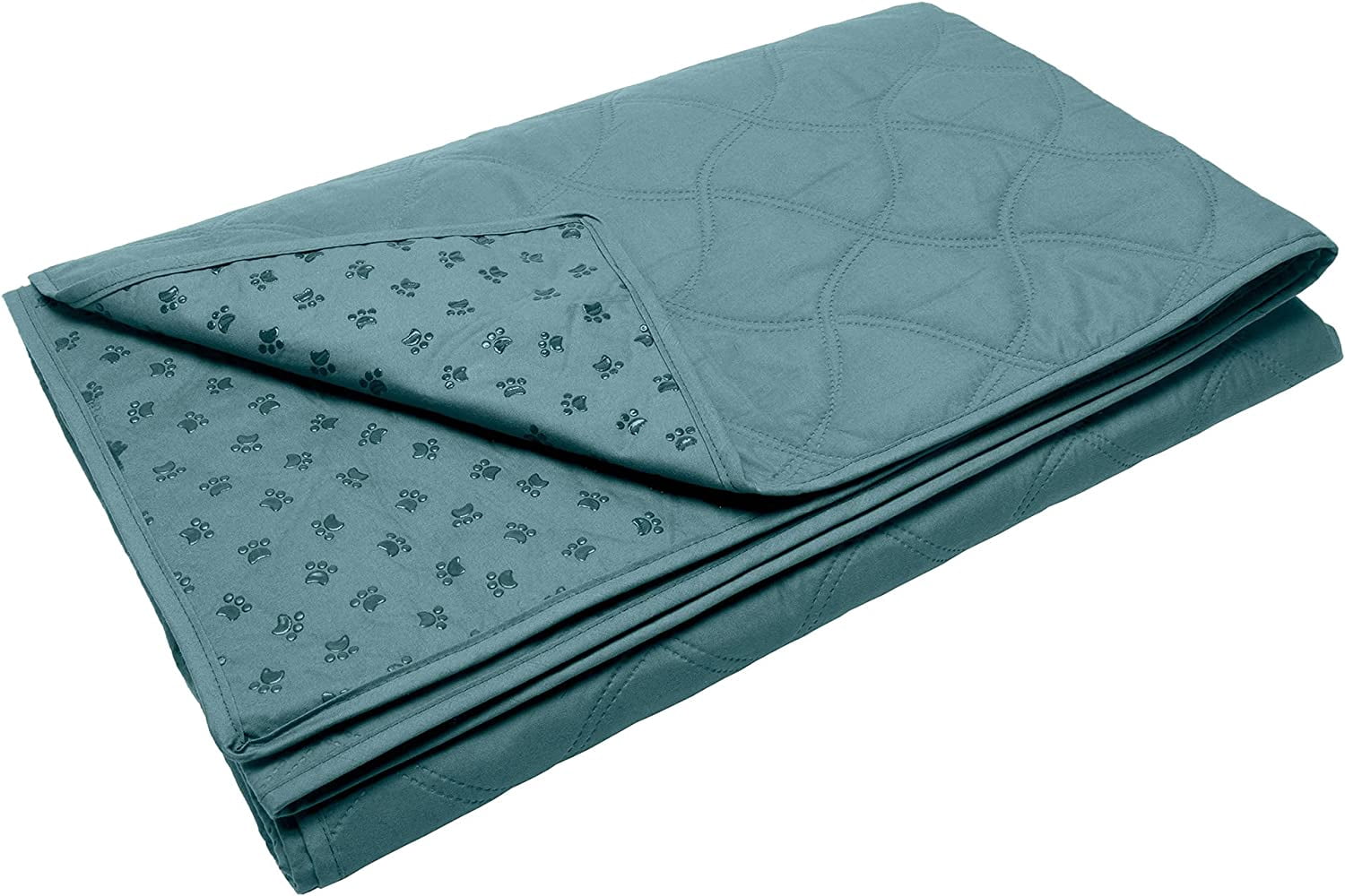 FurHaven Non-Skid Quilted Twill Waterproof Bed & Furniture Protector, Nile Blue, Extra Large/King, 1 Count