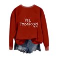 thumbnail image 4 of Women's Plus Size Fashionable Graphic Sweatshirts with Crewneck Long Sleeve Printed Loose Fit, 4 of 6