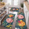 thumbnail image 2 of Pioneer Flower Floral Print Pattern Kitchen Rugs Sets Of 3,Kitchen Runner Rugs Non Skid Washable,Decorative Kitchen Floor Mats for Kitchen,Sink,Laundry,17"x30"+ 17"x47" + 17"x59", 2 of 6