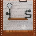thumbnail image 4 of Estantes de baño montados en la pared, soporte de tubería industrial retro, estante de pared de hierro forjado, ahorro de espacio, estantes flotantes de metal para dormitorio, sala de estar, bar de, 4 of 8