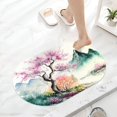 thumbnail image 6 of Watercolor Spring Landscape Super Absorbent Quick-Drying Bathroom Mat Rug, Rubber Non-Slip Bottoms, Easy to Clean,Ultra Thin Bathroom Rugs Fit Under Door and Bathtub(17×27.5Inch), 6 of 6