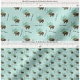 thumbnail image 2 of Soimoi Green Cotton Voile Fabric Bear & Text Fabric Prints By Yard 56 Inch Wide, 2 of 7