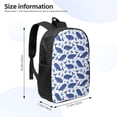 thumbnail image 2 of Uemuo Whale Printed Durable 17-inch Student Backpack - Lightweight, Waterproof, Adjustable Straps, Ideal for School, Work, Travel, 2 of 5