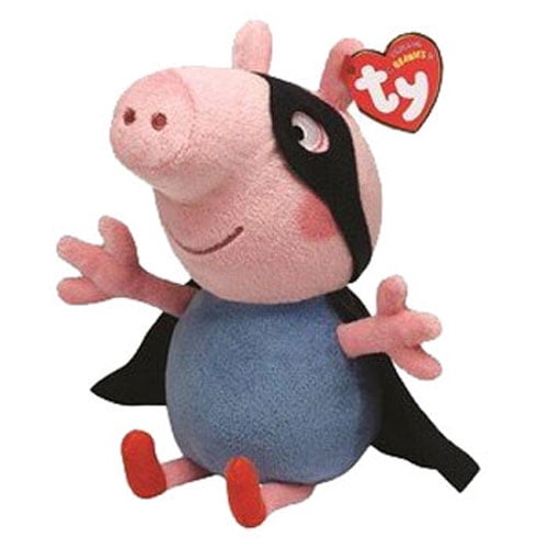 TY BEANIE BABIES BOOS PEPPA PIG GEORGE SUPER HERO PLUSH SOFT TOY NEW WITH TAG 