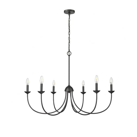 Millennium Lighting  Huxley 6/8 Chandelier Ceiling Light Matte Black - 6 Lights
