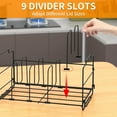 thumbnail image 6 of 2 Tiers Stack Metal Food Container Lid Organizer 8 Dividers Storage Container Lid Holder Rack for Cabinets, Cupboards, Pantry Shelves, Drawers to Keep Kitchen Tidy, 6 of 6