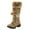 Brown, variant on AnuirheiH Women Shoes Boots Lace-up Zipper Snow Boots Plush Cotton Boots Warm Pure Cotton Shoes Plush Ball Ethnic Knight Boots