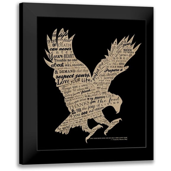 Longfellow Designs 20x23 Black Modern Framed Museum Art Print Titled - Eagle Kraft