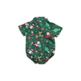 thumbnail image 3 of Newborn Baby Boy Christmas Outfits Xmas Tree Romper Bowtie Bodysuit Button Jumpsuit Pajamas, 3 of 6