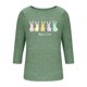 thumbnail image 4 of Camiseta de Cuello Redondo Impresa Casual de Manga 3/4 de Mujer Y Blusas, Tops de Moda de Otoño E Invierno, 4 of 7