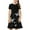 Black, variant on HomeGardon Girls Dress,Toddler Dress for Girls Toddler Kids Girls Cute Splicing Print Short Sleeve Stretchy Dress A Line Dress,120-170
