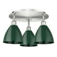 thumbnail image 2 of Innovations Lighting  Ballston - 3 Light 19" Flush Mount Green/Satin Nickel, 2 of 5