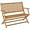 Teak, variant on SSyao Wood Outdoor Bench, 2-Person Foldable Patio Acacia Wood Garden Bench with Backrest and Armrests for Garden, Porch, Park, Balcony, Gray