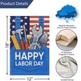 thumbnail image 4 of Labor Day Garden Flag 12x18 Double Sided Vertical Burlap Small USA Yard House Banner Outdoor Patriotic Decoration Only Flag, 4 of 6