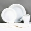 Shindigz White Plastic Tableware Party Pack for 20 White Party Supply Set, 20 Pieces