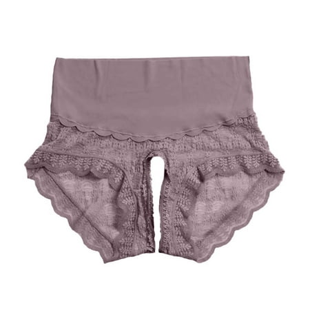 

NECHOLOGY Womens Underwear No Show Stretchy Waistband Underwear Sexy High Rise Women Back Lace Cloud Lace Open Women s Briefs Sexy Underpants Grey Medium
