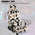 thumbnail image 4 of Jiueut Cow Print Gaming Chair Cover with Armrest Pad, Stretchable Computer Chair Covers Thick Rotating Chair Seat Protection Anti-Dust High Back Chair Slipcover with Elastic Bottom, 4 of 7