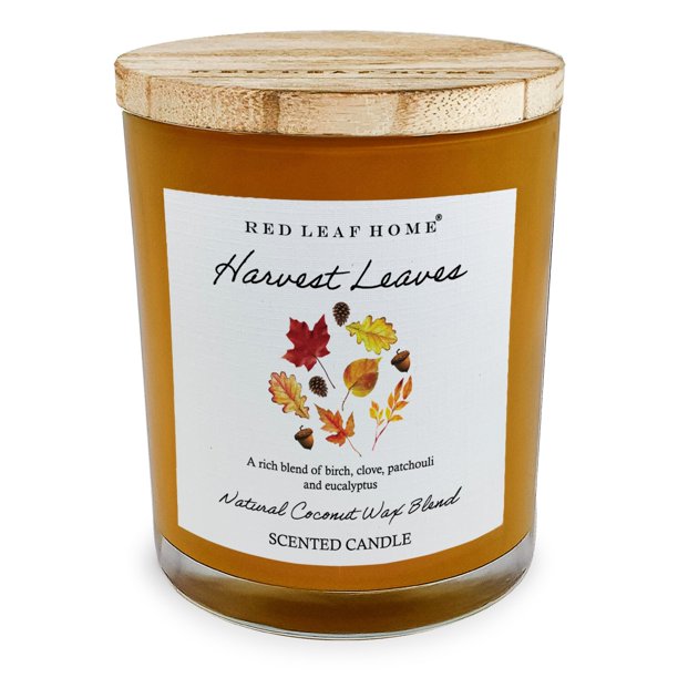 Red Leaf Home, Harvest Leaves 15oz Candle Jar