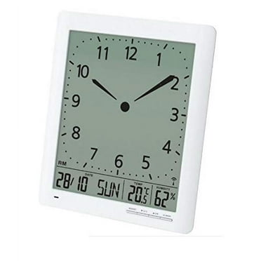 Sharp Atomic Analog Wall Clock – 10.5” Suspended Glass Face - Sets ...