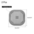 thumbnail image 2 of Uxcell 2packs Shower Drain Hair Catcher  Square Drain Strainer for Shower Kitchen, Grey, 2 of 5