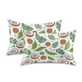 thumbnail image 2 of Beach Coconut Pattern Pillowcase King Size 40''x20'' Satin Double-Sided Print Soft Wrinkle Resistant, 2 of 9