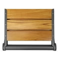 thumbnail image 4 of Home Aesthetics 18" Folding Serena Teak Wood Shower Bench Seat Black,, 4 of 11