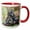 Red/White, variant on 3drose, Two Juvenile Vervet Monkey Fighting, Lake Manyara Np, Tanzania, 15oz Mug