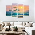 thumbnail image 3 of Elephant Stock Just Breathe Sunset Wall Art - Horizontal Multi Panel Canvas - Living Room Wall Decor - Inspirational And Typography Multi Panel - Orange And Purple Decor - 84" x 54", 3 of 8