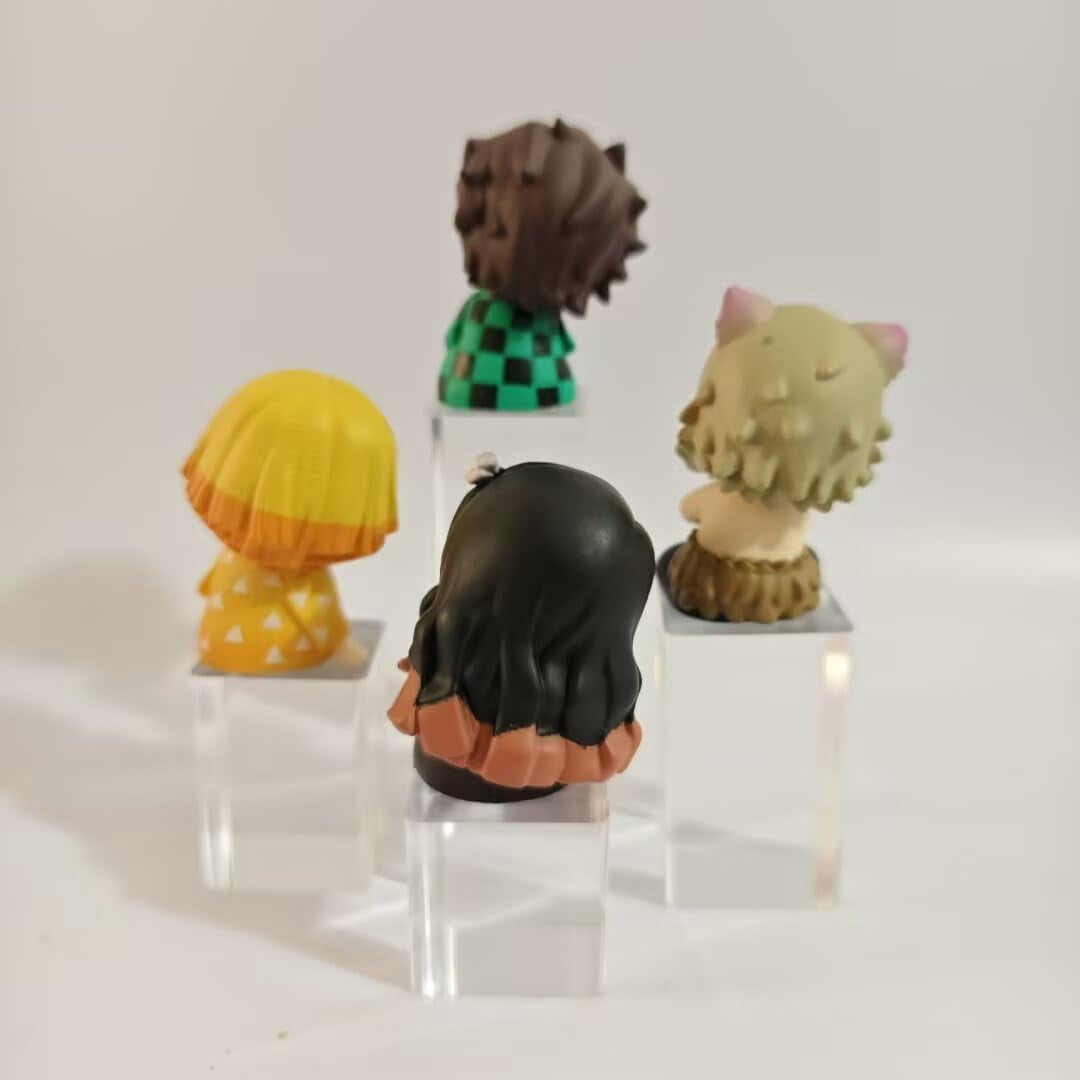 Newly Tanjirou Figure Nezuko Figure Agatsuma Zenitsu Figure Hashibira Inosuke, Shoulder to Shoulder Anime Figures 6cm/2.4inch PVC Souvenirs Gifts