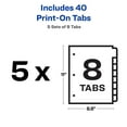 thumbnail image 2 of Print-On Dividers, 8 Tab, 5 Sets, 2 of 3