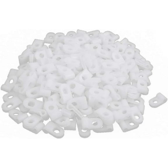 200Pcs creamy-white Nylon R-Type Cable Clamp for 1/8" Dia Wire Hose Tube(Morsetto per cavi R-Type in nylon bianco da 200Pcs per tubo del diametro di 1/8' 'Dia