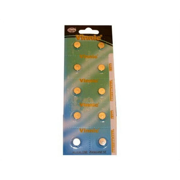 Vinnic L736-C10-Ag3 Alkaline Manganese Button (Pack Of 10) Cells