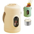 thumbnail image 1 of 500W Mini Electric Pot, 800ML Portable Rice Cooker for Office/Dorm, 6-in-1 Multifunctional Health Pot with Stainless Steel Liner, 110V Compact Stew Cooker for Noodles & Tea, 1 of 8