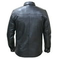 thumbnail image 3 of Perrini Mens Black Soft Leather Full Sleeve Button up Shirt, 3 of 3
