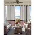 thumbnail image 4 of Pink Geometric Blackout Curtains 39 Inches Long for Bedroom, Modern Beige Color Block Black Lines Art Thermal Insulated Room Darkening Black Out Window Curtain Panels Grommet Drapes for Living Room, 4 of 8