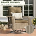 thumbnail image 3 of POTEBAN 3 Pieces Patio Furniture Set, Outdoor Swivel Gliders Rocker, Glass Top Side Table (Dark Gray), 3 of 10