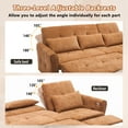 thumbnail image 6 of Harper & Bright Designs 3 Seater Sectional Sofa with Pull Out Bed, Convertible Sofa Sleeper with Reversible Recliner for Small Space Apartment, Orange, 6 of 16